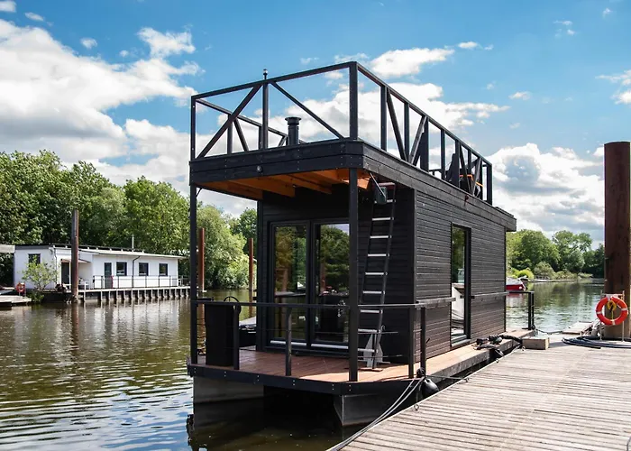 Tiny-Hausboot Likedeeler Mit Dachterasse Und Kamin