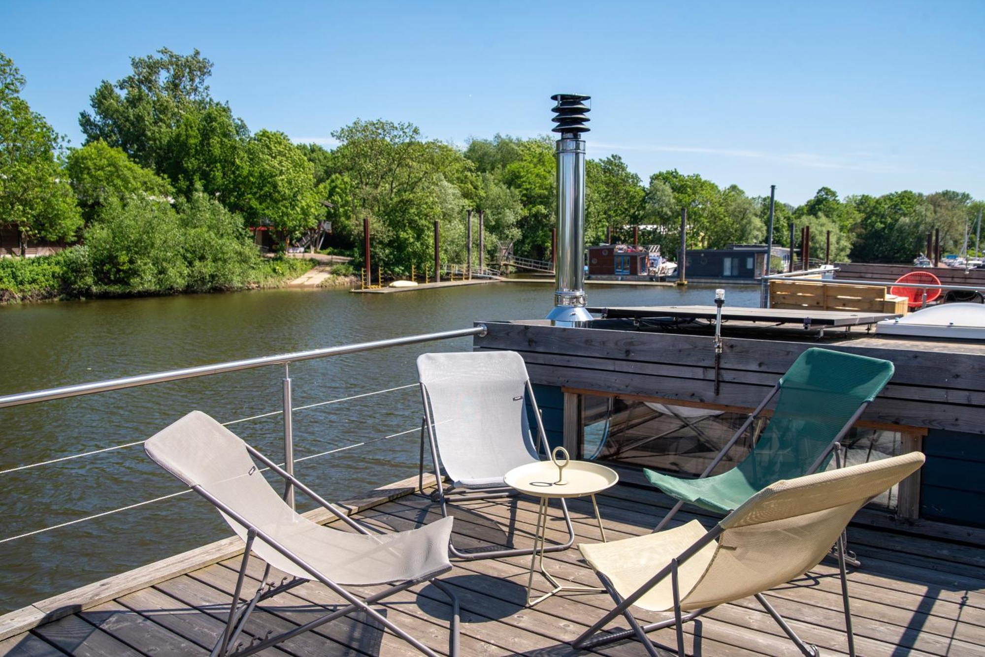 Bådhotel Tolles Tiny-hausboot Marianne Mit Dachterrasse