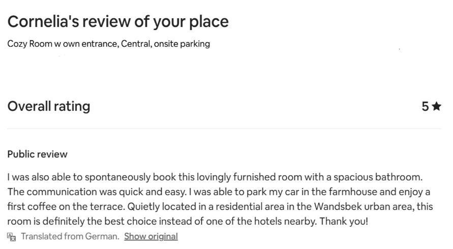 Lejlighed Private Small W Own Entrance, Spacious Bathroom, On-site Parking Hamborg