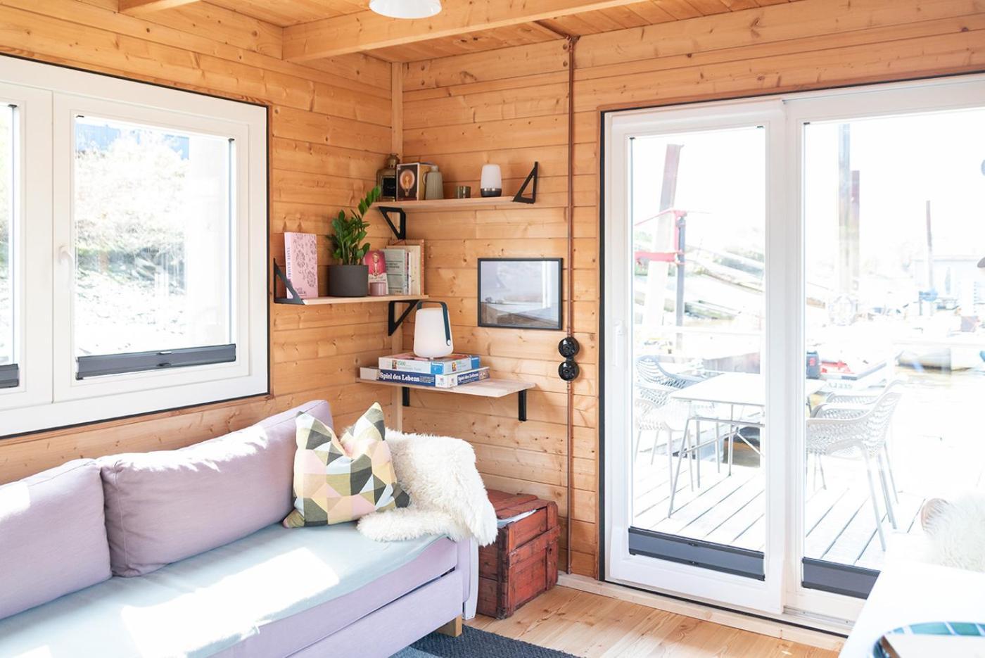 Bådhotel Tolles Tiny-hausboot Marianne Mit Dachterrasse Hamborg