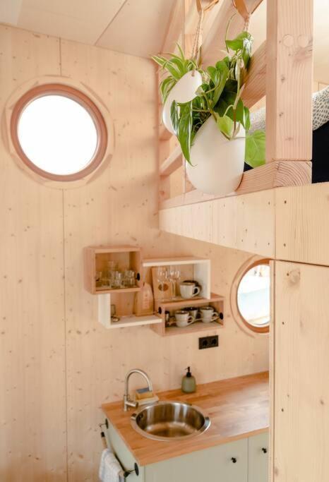 Hausboot Irene Mit Kamin - Winter An Der Dove Elbe * Hamburg